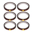 thumbnail image 1 of 6pcs Heat Resistant Tape Residue Free Polyimide Sublimation Thermal Tape for DIY T Shirt Mug Electronics Crafts 0.6cm / 0.2in, 1 of 4