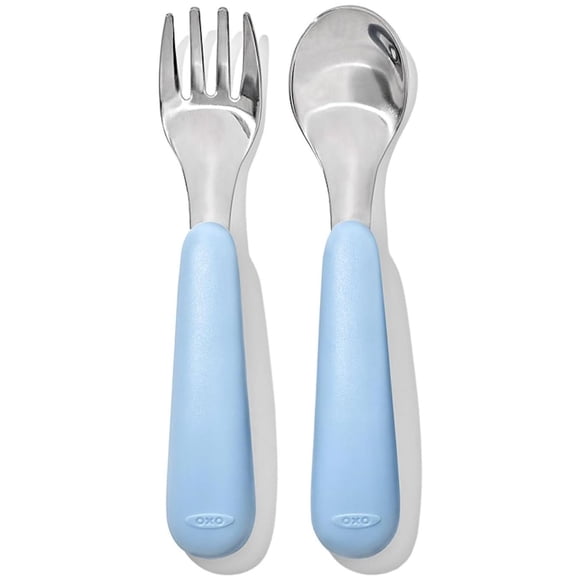 Set de tenedor y cuchara OXO Tot Dusk de acero inoxidable