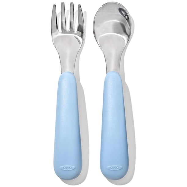 Set de tenedor y cuchara OXO Tot Dusk de acero inoxidable
