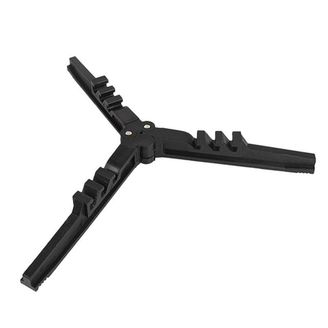 Support de Poêle Pliable avec Base en Plastique Ajustable pour Cuisson Extérieure, Support de Fixation Stable pour Réchauds de Camping et de Randonnée, Support Universel pour Cylindre de Gaz