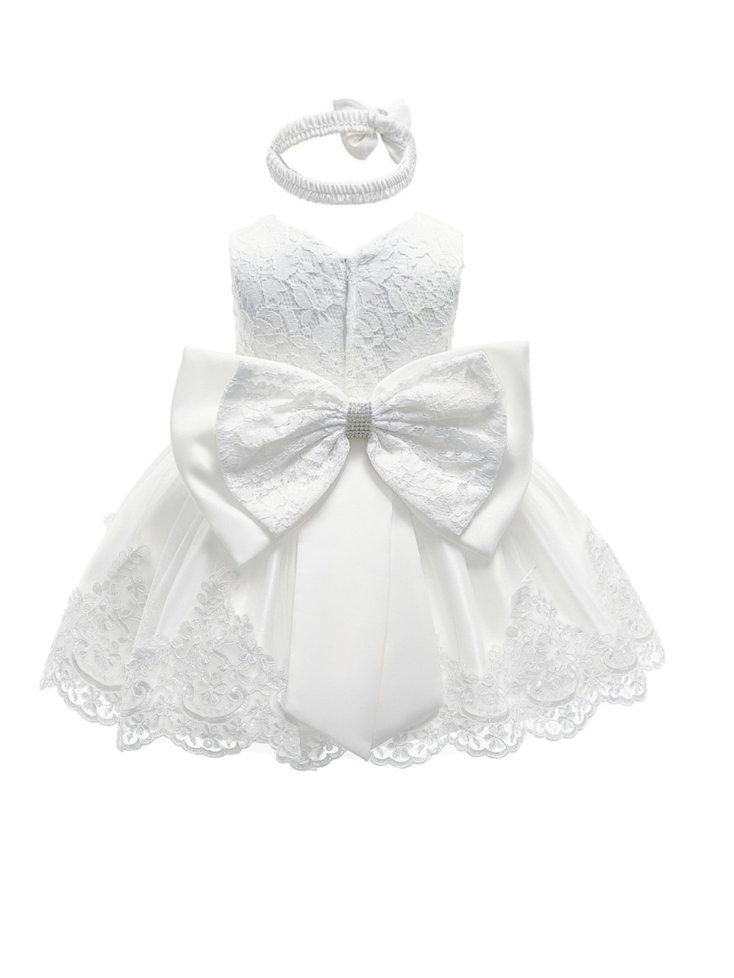 5 Years LZH Baby Girls Party Dress Bowknot Wedding Dress Princess Lace Dress Birthday for 18 Months