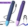 thumbnail image 2 of Silicone Capacitive Stylus Pen for Kids, Anti-Rolling Tablet & Phone Touchscreen Pen, Child-Friendly Learning Device Accessory, Blue Purple, 2 of 8