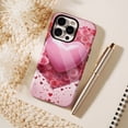 thumbnail image 6 of Valentine's Day Gift Pink Heart Rose Floral Print Couples Lovers Unique Romantic Phone Case Compatible with iPhone 11/12/13/14/15/16 (Pro Max/Plus), 6 of 9