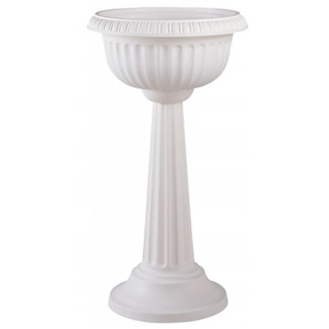 18in Grecian Pedestal Urn White GU180-10 by BBQPlus