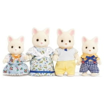 Calico Critters Silk Cat Family, Set of 4 Collectible Doll Figures