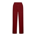 thumbnail image 6 of Women Ribbed Knit Lounge Pants Elastic High Waist Loose Wide Leg Drawstring Pant Fall Comfy Solid Trendy Trousers, 6 of 7