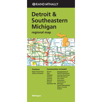 Folded Map Detroit and Southeastern Michigan Regional Map