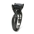 thumbnail image 4 of Dreamofdazzles Jewels 1.90Ct Princess Cut Black Diamond Engagement Wedding Band Ring 14K Black Gold Plated 925 Sterling Silver For Women's -7.5, 4 of 5