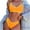 Yellow Bikini Clearance, variant on BSDJILFG Bikinis for Women 2 Piece High Waisted Bathing Suit Color Blocked Trim Ribbed Knit Sleeveless Crop Tops Sexy Spaghetti Strap Swim Bra and High Cut Cheeky Underwear