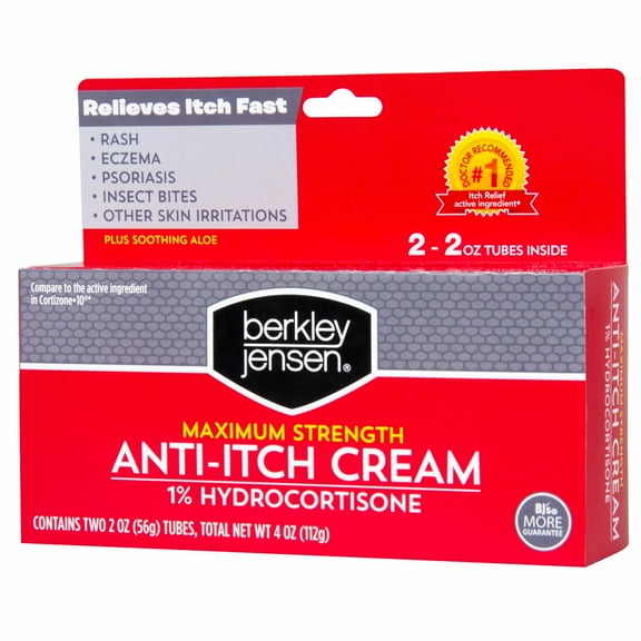 Berkley Jensen Hydrocortisone 1% Cream, 2 PACK Of 1 oz Each