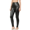 thumbnail image 2 of J. METHOD Womens Faux Leather Leggings High Waist Skinny Stretch Pants Made in USA, 2 of 7