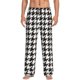 thumbnail image 1 of Fotbe Houndstooth Black And White Pantalones de Pijama para Hombre, Pantalones de Dormir, Pantalones de Casa con Cintura Ajustable y Bolsillos-3X-Large, 1 of 6