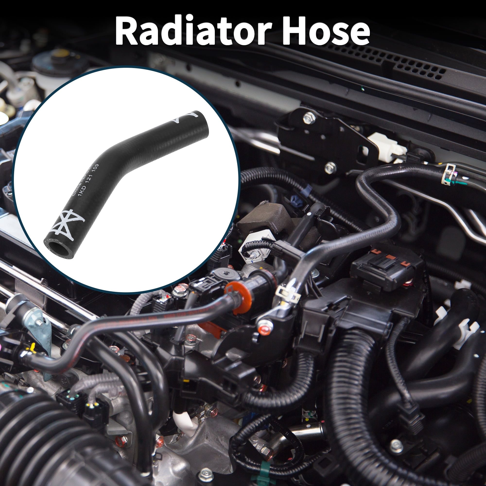 Unique Bargains Radiator Hose for Volkswagen CC 2009-2017 Rubber 1 Pcs Coolant Pipe