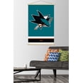 thumbnail image 2 of NHL San Jose Sharks - Logo 21 Wall Poster with Wooden Magnetic Frame, 22.375" x 34", 2 of 6