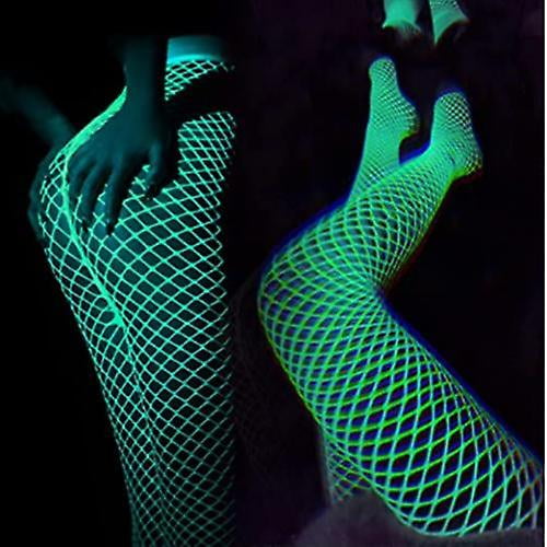 Glow In The Dark Fishnet Stockings,women Sexy Fishnet Tights Thigh