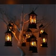 thumbnail image 4 of Halloween Vintage Lantern, Halloween Decoration Battery Operated LED Lighted Halloween Lantern with Flying Witch and Pumpkin for Halloween Party Haunted House Home Decor, 4 of 7