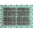 thumbnail image 1 of Ahgly Company Indoor Rectangle Abstract Light Blue Modern Area Rugs, 7' x 10', 1 of 4