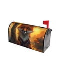 thumbnail image 2 of Bingfone Sunset Maple Tree Fox Magnetic Mailbox Cover Standard Size for Garden Yard Outdoor Decorations-21x18 in, 2 of 7