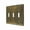 Antique Brass, variant on Deltana Swp4763 Contemporary Metal Finish 6.5" W 3 Gang Triple Toggle Switch Wall Plate -