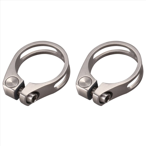 2X Abrazadera de Tija de SillíN de AleacióN de Titanio Abrazadera de Tubo de SillíN de Bicicleta de 31,8 mm Abrazadera de Tubo de Asiento para Tubo de Asiento de 27,2 mm