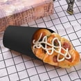 thumbnail image 5 of 50pcs Black Charcuterie Cups, 14oz - Take-Out French Fries Holders, Disposable Cups for Wedding Food Trays, Paper Cones for Food, 5 of 5