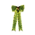 thumbnail image 2 of Zhourta Green Furry Bow Wreath with Battery Operated LED Lights Waterproof Design for Indoor Outdoor Christmas Decor and Festive Party Atmosphere, 2 of 3
