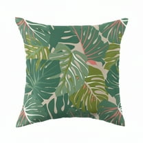Mainstays 16 in x 16 in Tropical Monstera Outdoor Pillow, Green
