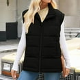thumbnail image 2 of Yangnuo Women's Trendy Casual Winter Comfy Warm Color Stand Collar Sleeveless Jacket Coat Clearance Puffer Vest 2025, 2 of 5