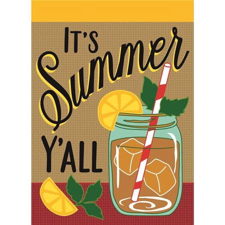 Magnolia Garden Flags M010037 13 x 18 in. Its Summer Y-All Burlap Garden Flag