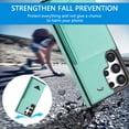 thumbnail image 4 of JiaheCover for Samsung Galaxy S21, Wallet Case with Credit Card Holder,Rugged Shockproof Kickstand Magnetic Buckle RFID Blocking Flip PU Leather Case, mint, 4 of 8