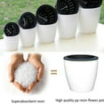 thumbnail image 4 of 1Pc Automatic Self Watering Round Plastic Plant Flower Pot Garden Decors Home Office Soil Planting Hydroponic Baskets Pots, 4 of 9