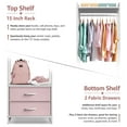 thumbnail image 2 of Sivan Home Décor Clothing Rack with Drawers - Standalone Garment Rack to Hang Shirts, Dresses, & Jackets - Tall Closet Storage Organizer (Pink), 2 of 5