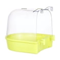 thumbnail image 2 of Caja de baño para pájaros de 5.12 pulgadas, comedero versátil, jaula de juegos, accesorio para baño de loros amarillo, 2 of 8