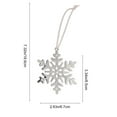 thumbnail image 3 of Wznxdo 3 Inch Acrylic Christmas Tree Rhinestone Snowflake Hanging Ornament Snowflake Ornaments for Tree Decor Silver Christmas Keepsake Gifts for Crafts Window Wedding Home, 3 of 6