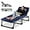Navy Blue, variant on Camping Cot, Adjustable 4-Position Adults Reclining folding Chaise with Pillow, Outdoor portable Lounge Chair Sleeping Cots Bed, Perfect for Camping, Pool, Beach, Patio