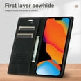 thumbnail image 3 of Case for iPhone 15 Plus Card Slots Holder Wallet Case, Premium PU Leather + Soft Silicone Shockproof Magnetic Closure Flip Folio Cover with Kickstand Protective Case, Black, 3 of 10