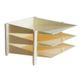 thumbnail image 3 of veasfak File Organizer Cosmetic 3 Tier Tray Organizer for Home Classroom Workspace White, 3 of 9