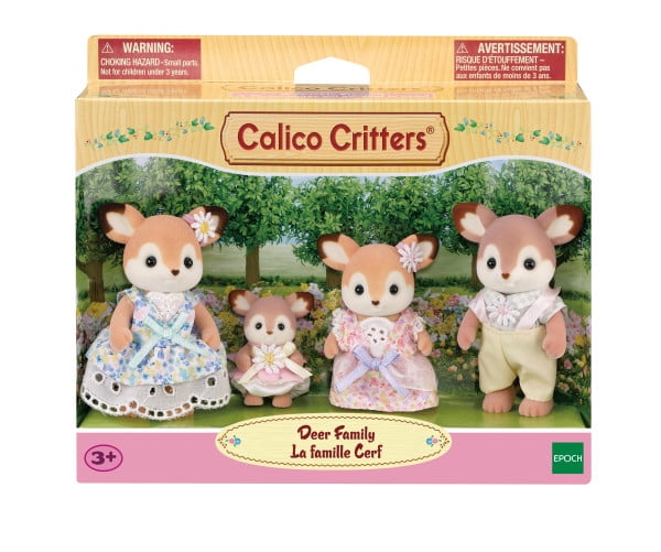 Calico Critters Deer Family, Set of 4 Collectible Doll Figures