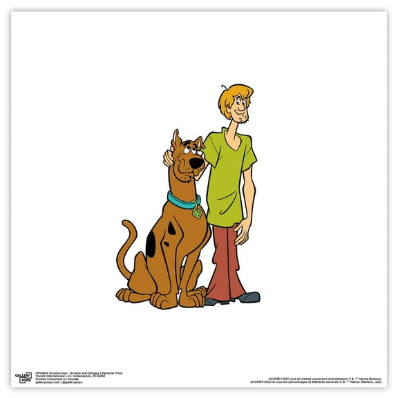 Gallery Pops Scooby-Doo - Scooby and Shaggy Character Pose Wall Art, Unframed Version, 12" x 12"