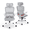 Light Gray, variant on SIHOO B100 Se Office Chair, Deak Chairs with Cotton Seat & Dual-Back , 2D Headrest & Flip-up Armrest, Comfort Mesh Ergonomic Chair for Home Office, Teen, 300lbs, Gray