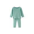 thumbnail image 1 of Minnieouse Calzoncillos largos para niños, conjunto de ropa interior de invierno para niños, Color sólido, manga completa, base, capa base, clima frío, Ropa interior Verde Minnieouse AP013731-01, 1 of 6