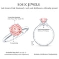 thumbnail image 6 of Rosec Jewels 3 Carat Lab Grown Pink Diamond Engagement Ring (IGI Certified) - VS1 Clarity, 10K White Gold, US 4.00, 6 of 9