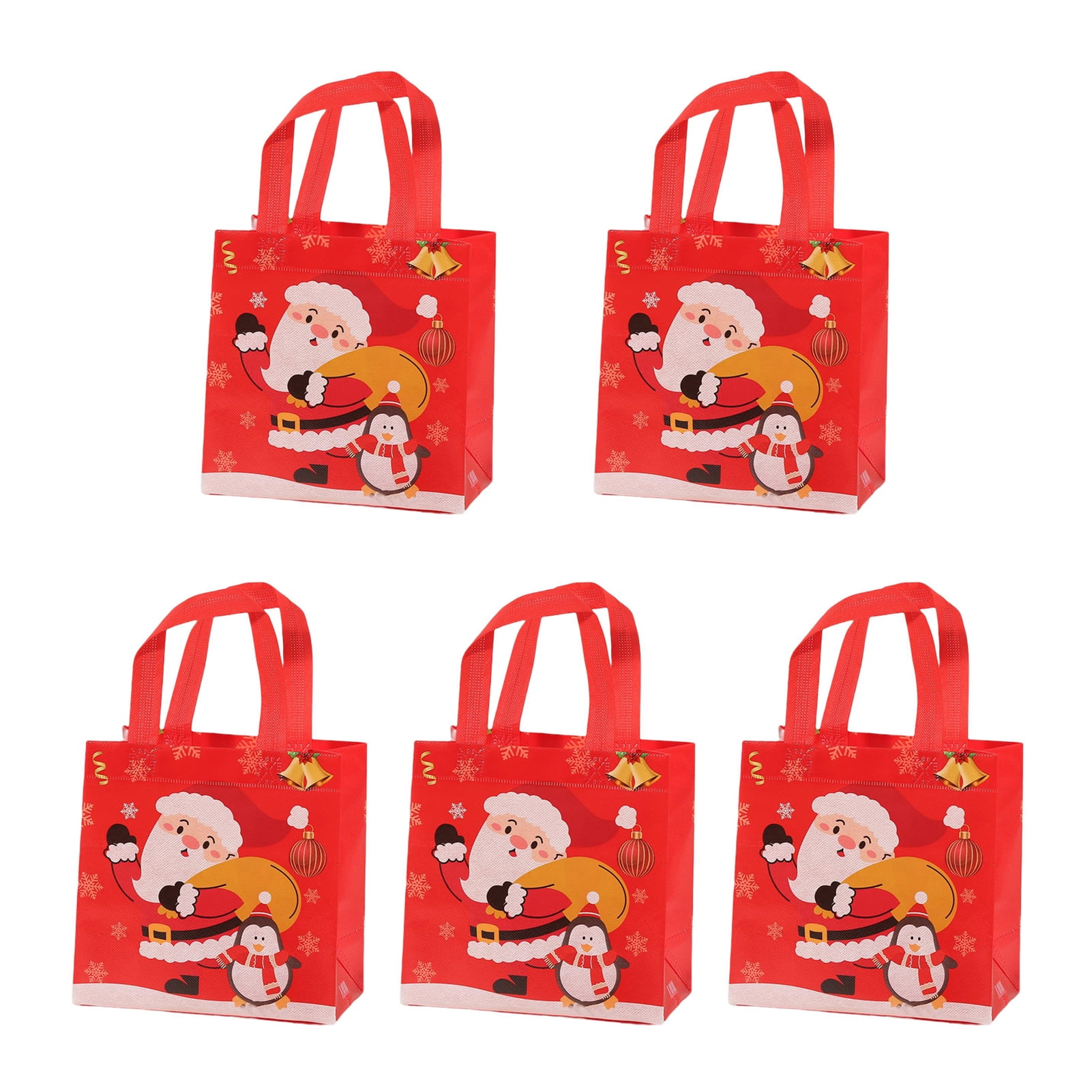 12pcs, Christmas Gift Wrapping Bag, Colorful Flat Mouth Paper Bag, Cartoon  Holiday Candy Gift Wrapping Paper Bag, Suitable For Multiple Festival Occas