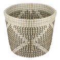 thumbnail image 3 of Northlight 12" Beige Seagrass Woven Basket with Black and White Accents, 3 of 4