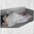 thumbnail image 6 of Cartoon Soft Flannel Fleece Throw Blanket, Kids Children Theme Rainbows Colored Clouds Lines Rounds Suns Print Image Print, Cozy Plush for Indoor and Outdoor Use, 70" x 90", Multicolor, by Ambesonne, 6 of 6