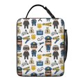 thumbnail image 5 of Police and Thief White Pattern Insulated Lunch Bag for Men Women,Waterproof Lunch Box for Work,Picnic or Travel,Thermal Insulation,10.63x9.06x3.54 Inches, 5 of 5