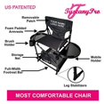 thumbnail image 3 of Your Name/ Logo Included TuscanyPro Portable Hairstylist Chair - Perfect for Hair Stylists, Salons, Movie Sets and More - Italian Design - 10 Years Warranty - US Patented - 22 Inch Seat Height, 3 of 9