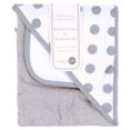 thumbnail image 2 of TL Care Cotton Terry Hooded Towel Set, Grey Dot, 2 of 6