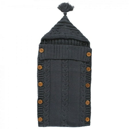 UPC: 0660168199482 | Hudson Baby Infant Boy Knitted Baby Lounge Stroller Wrap Sack Charcoal One Size