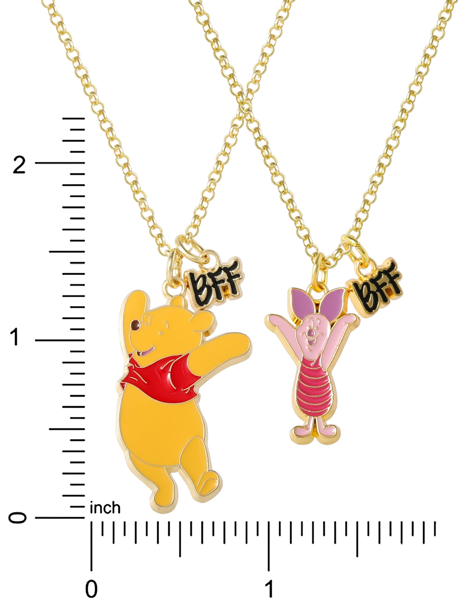 Disney Winnie the Pooh & Piglet Best Friends Pendant Necklace Set